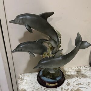 Gray Dolphin Sculpture 12 by 10